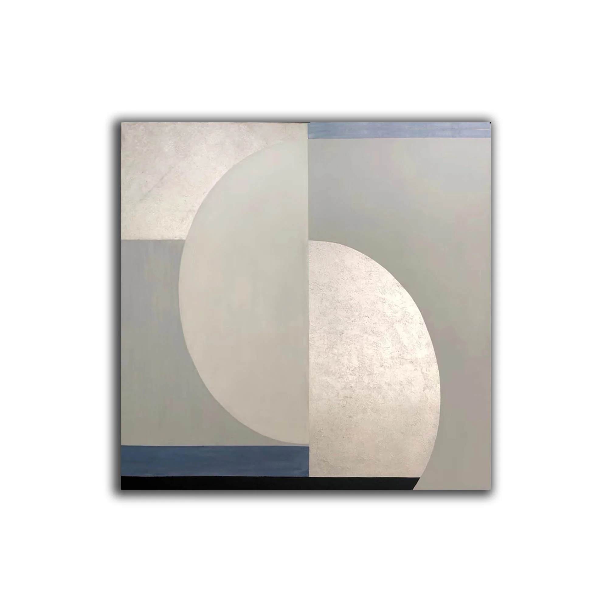 Hallway Room Geometric Silver Abstract Canvas Artwork W043S wall art